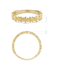 Devata Daisy Flower Ring in 14K Gold, Size 9, approx. 2.6 grams