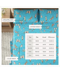 Linery & Co. 100% Turkish Cotton Winter Flannel Sheet Set