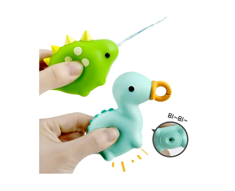 Sperric Toddler Fun Dinosaur Fishing Game – 4PCS Magnetic Floating Bath & Pool Toy Set with Wind-Up Rods, Engaging Water Play & Fine Motor Skil