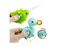 Sperric Toddler Fun Dinosaur Fishing Game – 4PCS Magnetic Floating Bath & Pool Toy Set with Wind-Up Rods, Engaging Water Play & Fine Motor Skil