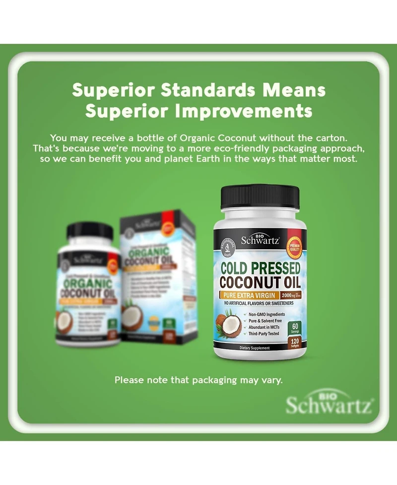 Coconut Oil Capsules 2000mg