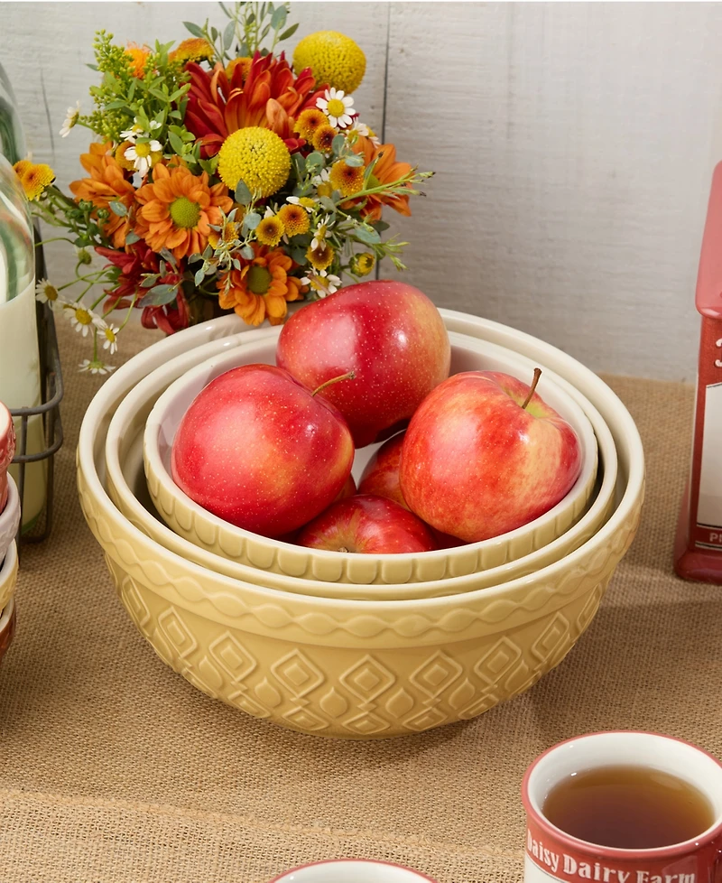 Certified International Vintage Farm Mixing Bowls, Set of 3