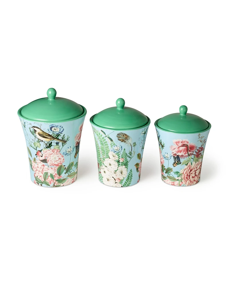 Certified International Flora 3-Piece Canister Set