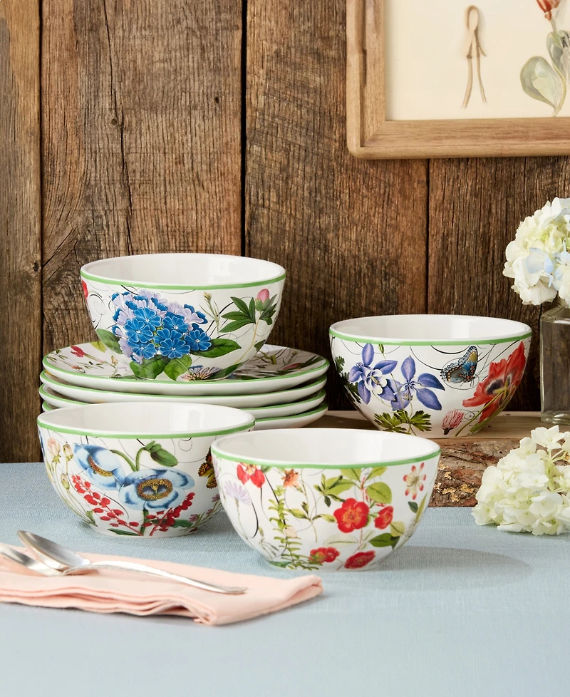 Certified International Greenhouse Ice Cream Bowls, Set of 4, Service for 4