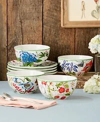 Certified International Greenhouse Ice Cream Bowls, Set of 4, Service for 4