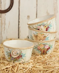 Certified International Rosewood Ice Cream Bowls, Set of 4, Service for 4