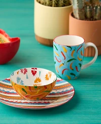 Certified International Caliente All-Purpose Bowls, Set of 6, Service for 6