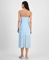 Bar Iii Women's Mesh Midi Slip Dress, Exclusively at Macy's