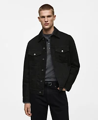 Mango Men's Pockets Detail Denim Jacket