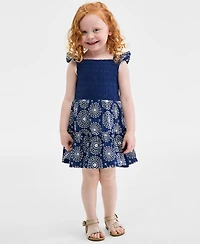 On 34th Toddler Girls Mommy & Me Cotton Eyelet Smocked Flutter-Sleeve Dress, Exclusively at Macy's