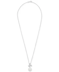 Cultured Freshwater Pearl & Diamond (1/10 ct. t.w.) Pendant Necklace & Drop Earrings Set in Sterling Silver