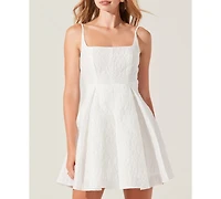 Astr the Label Women's Ellie Jacquard Fit & Flare Dress