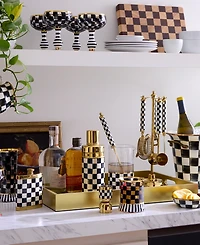 Mackenzie-Childs Courtly Check Mixing Glass