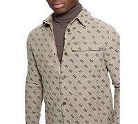 Guess Men's Monogram Long-Sleeve Shacket