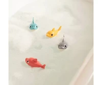 Sperric Toddler Wind-Up Floating Shark Bath Toys – 12PCS Colorful Swimming Sharks, Interactive & Battery-Free Water Play Set Bath, Pool & Summe