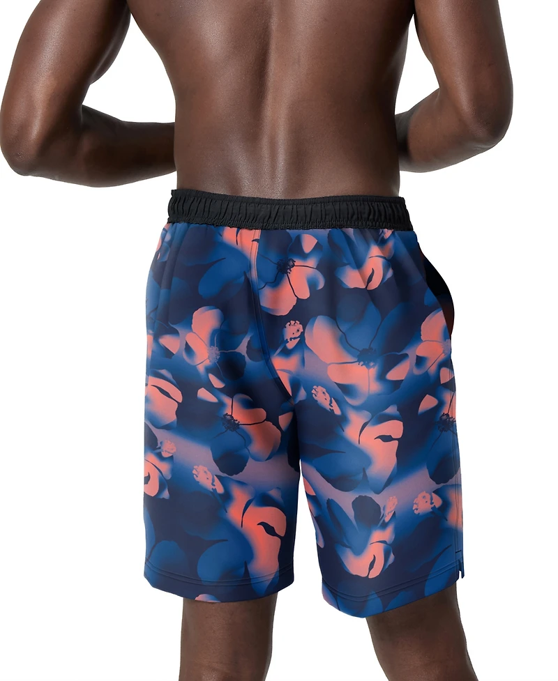 Speedo Men's Bondi Basin Abstract Print Drawstring 9" Boardshorts