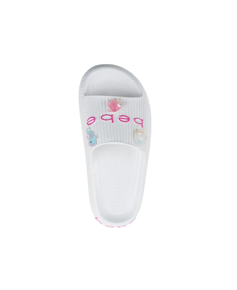 Bebe Little and Big Girls Stylish and Comfortable Summer with Sea Charms Slides