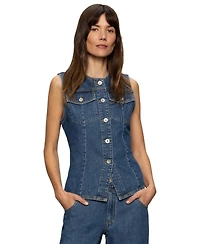 Sanctuary Women's Maritime Button-Front Denim Vest