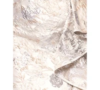 Xscape Petite One-Shoulder Metallic Jacquard Gown