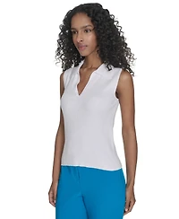 Calvin Klein Women's Johnny-Collar Sleeveless Sweater