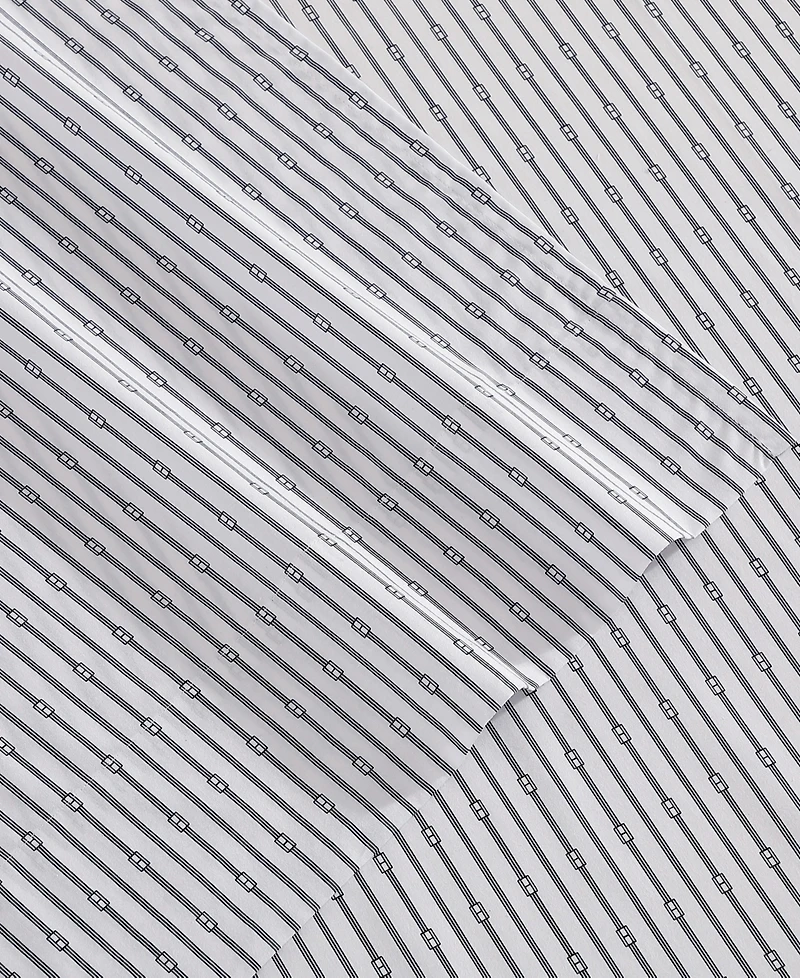 Tommy Hilfiger Printed 200-Thread Count Cotton Percale -Pc. Sheet Set