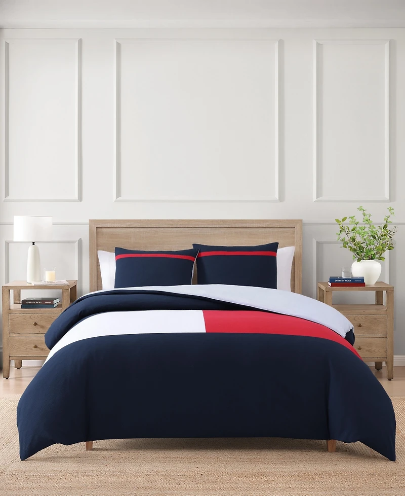 Tommy Hilfiger Iconic Anniversary Seersucker 3-Pc. Comforter Set