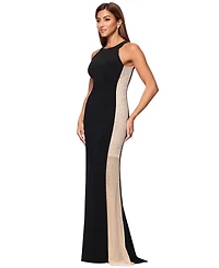 Xscape Women's Beaded Colorblocked Bodycon Dress