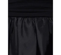 Xscape Women's Strapless Mixed-Media Fit & Flare Dress