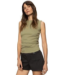 Sanctuary Women's Ribbed Ruched Sleeveless Tank