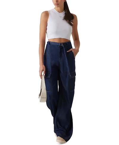 Guess Women's Alexia Cropped Rhinestone-Embellished Top