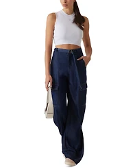 Guess Women's Alexia Cropped Rhinestone-Embellished Top