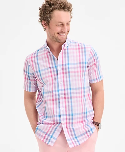 Club Room Men's Woven Plaid Shirt, Exclusively at Macy's
