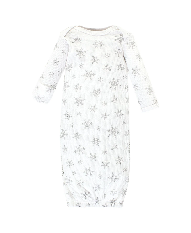 Hudson Baby Girls Thermal Gown 3pk