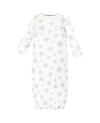 Hudson Baby Girls Thermal Gown 3pk