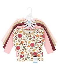 Hudson Baby Girls Thermal Long Sleeve Tees 5pk
