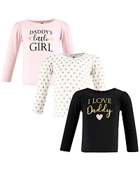 Hudson Baby Girls 3Pk Long Sleeve T-Shirts
