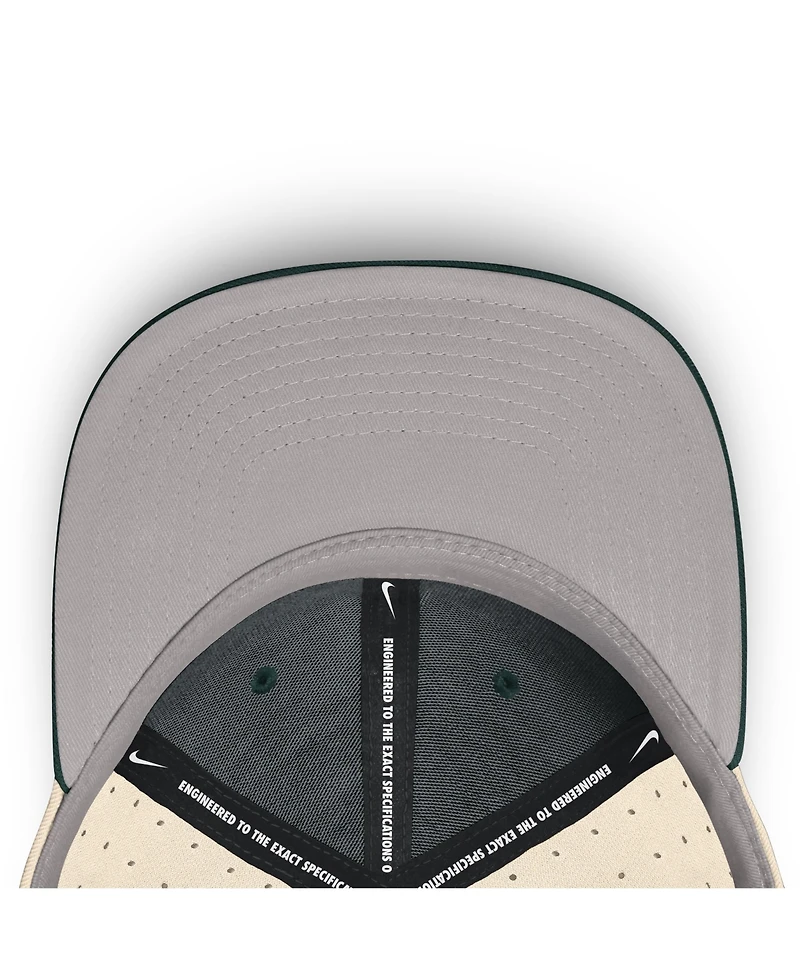 Nike Men's Natural Michigan State Spartans On-Field Dugout True Performance Fitted Hat