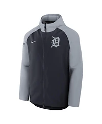 Nike Men's /Navy Detroit Tigers Authentic Collection Raglan Performance Full-Zip Jacket