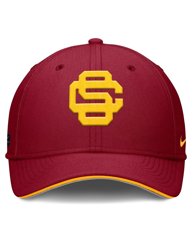 Nike Men's Cardinal Usc Trojans 2025 Dugout Coaches Rise Swoosh Performance Flex Hat