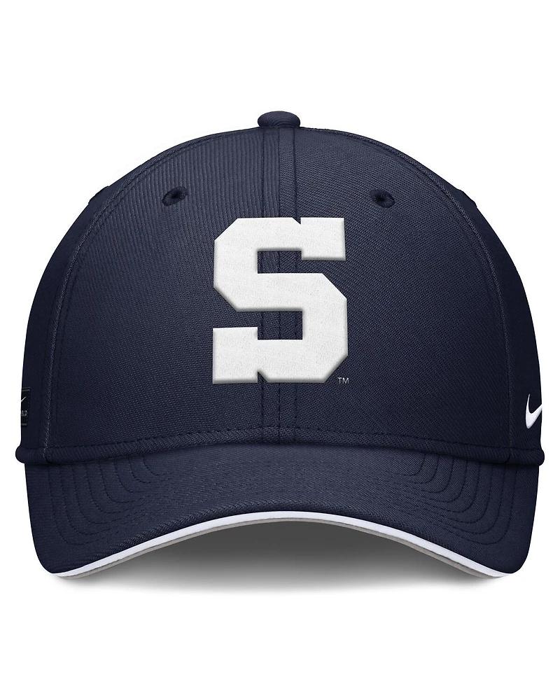 Nike Men's Navy Penn State Nittany Lions 2025 Dugout Coaches Rise Swoosh Performance Flex Hat