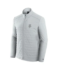 Fanatics Men's Gray Wisconsin Badgers Tonal Primary Logo Full-Zip Jacket