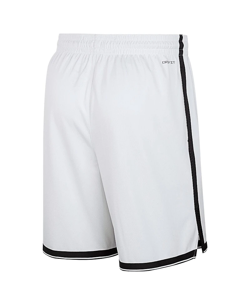 Nike Men's White Brooklyn Nets 2024/25 Association Edition Swingman Shorts