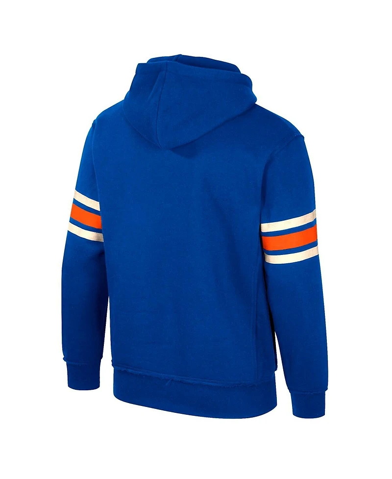 Colosseum Men's Royal Florida Gators Saluting Pullover Hoodie