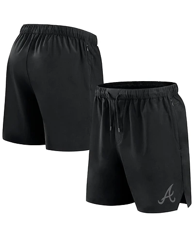 Fanatics Men's Black Atlanta Braves Front Office Woven Shorts