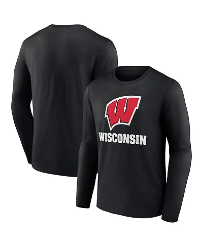 Fanatics Men's Wisconsin Badgers Team Lockup Long Sleeve T-Shirt