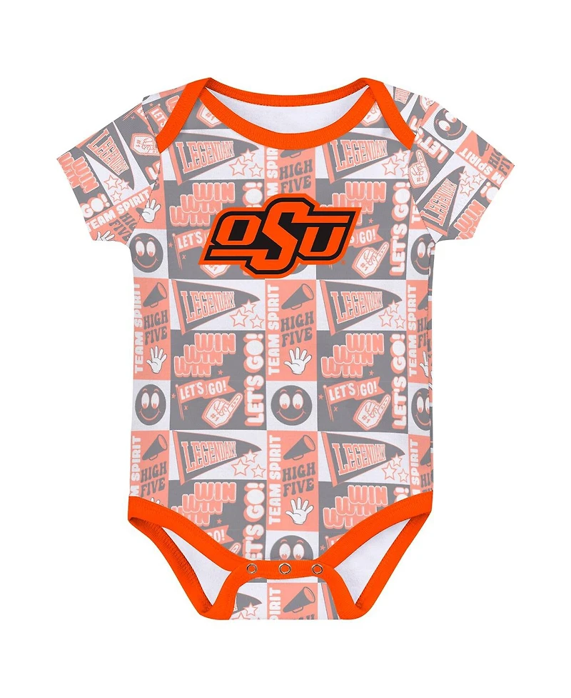 Outerstuff Newborn Orange Oklahoma State Cowboys Sunday Comics Bodysuit 3-Pack