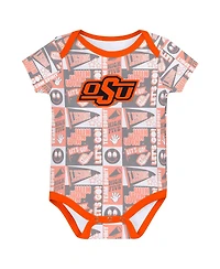 Outerstuff Newborn Orange Oklahoma State Cowboys Sunday Comics Bodysuit 3-Pack