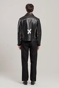 Pcfg Men's Leather Jacket Stud Rocks Details