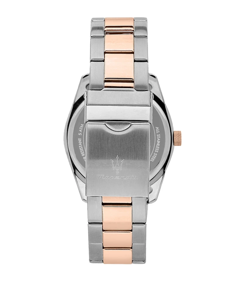 Maserati Men's Date Two-Tone Metal Band Watch, 43mm