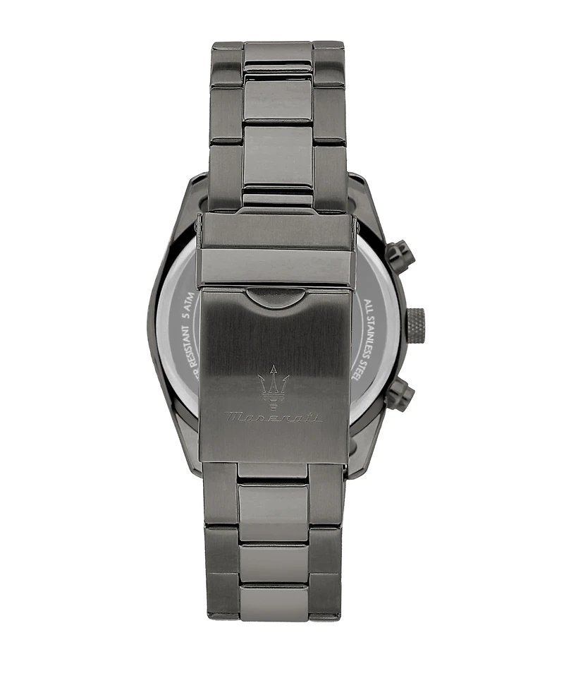 Maserati Men's Multifunction Gray Metal Band Watch, 43mm